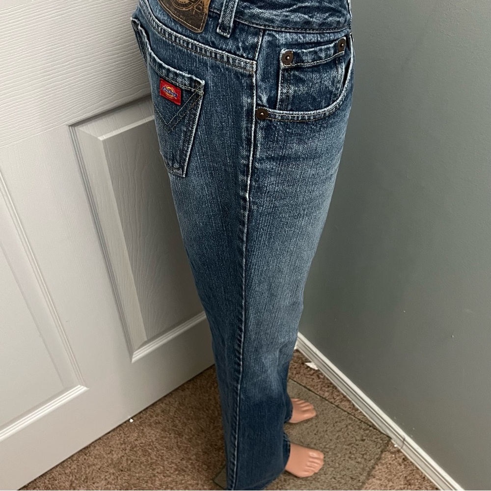 Dickies Relaxed Fit Bootcut Medium Wash Jeans Size 8 Regular - Picture 4 of 16
